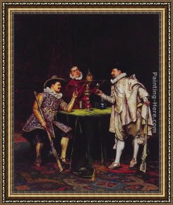 Alexandre Framed Paintings - The Toast by Adolphe Alexandre Lesrel