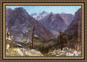 Chasm of The Colorado Framed Paintings - Estes Park, Colorado by Albert Bierstadt