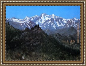 Among The Sierra Nevada Mountains California Framed Paintings - Sierra Nevada II by Albert Bierstadt