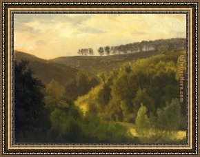 Brazilian Forest Framed Paintings - Sunrise over Forest and Grove by Albert Bierstadt
