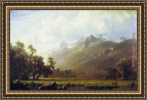 Among The Sierra Nevada Mountains California Framed Paintings - The Sierras Near Lake Tahoe California by Albert Bierstadt