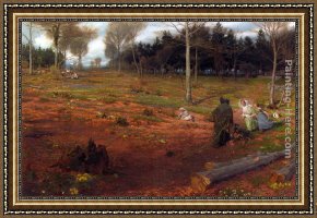 Albert Goodwin Framed Paintings - A Baptism of Flowers by Albert Goodwin