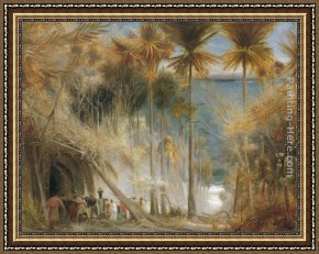 Albert Goodwin Framed Paintings - Ali Baba abd the Forty Thieves by Albert Goodwin