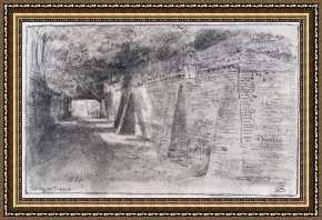 Albert Goodwin Framed Paintings - Goring On Thames by Albert Goodwin