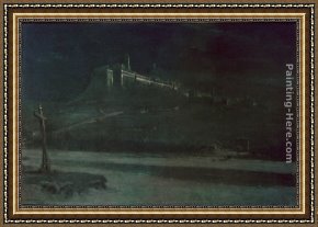 Albert Goodwin Framed Paintings - Sleeping in the Moonlight, Monastery of St Francis of Assisi by Albert Goodwin