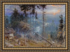 Albert Goodwin Framed Paintings - Thun by Albert Goodwin