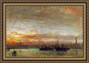 Albert Goodwin Framed Paintings - Venice by Albert Goodwin