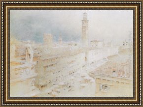 Albert Goodwin Framed Paintings - Verona by Albert Goodwin