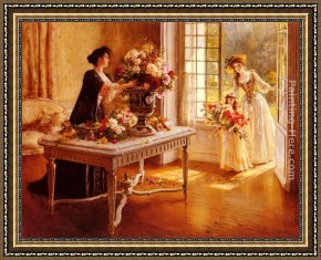 Gardens of The Vatican Framed Paintings - Fresh From The Garden by Albert Lynch