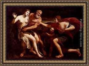 Cephale Et Procris Framed Paintings - Cephalus And Procris by Alessandro Turchi