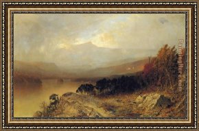 Autumn Landscape Framed Paintings - Autumn Landscape by Alexander Helwig Wyant