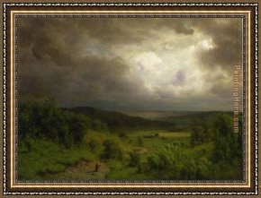 Peace in The Midst of The Storm Framed Paintings - Storm Ahead by Alexander Helwig Wyant