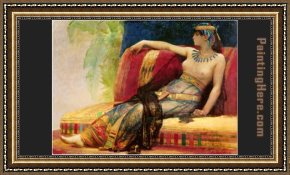 Alexandre-gabriel Decamps Framed Paintings - Cleopatra by Alexandre Cabanel