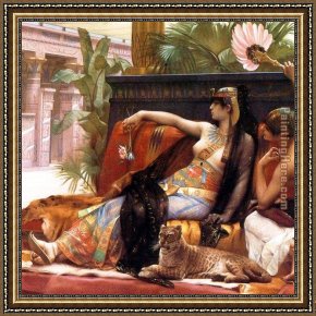 Alexandre Framed Paintings - Cleopatra Testing Poisons on Condemned Prisoners cropped by Alexandre Cabanel