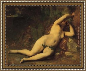 Genesis The Fall And Expulsion From Paradise The Original Sin Framed Paintings - Eve After the Fall by Alexandre Cabanel