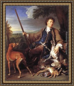 Portrait of Alexandre Dumas, Jr Framed Paintings - Self-Portrait as a Huntsman by Alexandre-Francois Desportes