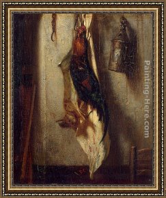 Alexandre-gabriel Decamps Framed Paintings - Still life by Alexandre-Gabriel Decamps