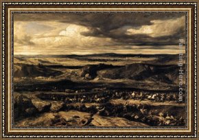 Alexandre-gabriel Decamps Framed Paintings - The Defeat of the Cimbri by Alexandre-Gabriel Decamps