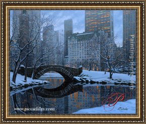 Deer Park Framed Paintings - Central Park by Alexei Butirskiy