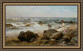Thoughts of Springtime Framed Paintings - Far Away Thoughts by Alfred Glendening