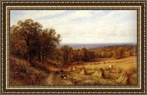 Hard Times Framed Paintings - Harvest Time by Alfred Glendening