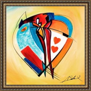 American Hearts II Framed Paintings - AMERICAN HEARTS II by Alfred Gockel