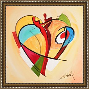 American Hearts II Framed Paintings - AMERICAN HEARTS III by Alfred Gockel