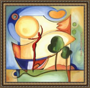 Sower with Setting Sun After Millet Framed Paintings - Fun in the Sun I by Alfred Gockel