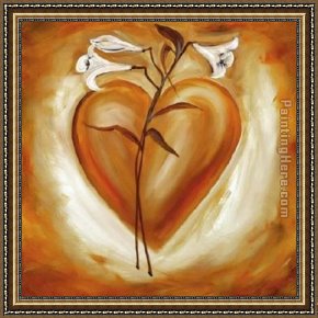 In Love Framed Paintings - Shades of Love - Orange by Alfred Gockel