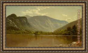 Thompson Framed Paintings - Echo Lake New Hampshire by Alfred Thompson Bricher
