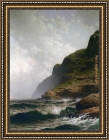 Thompson Framed Paintings - Grand Summer Grand Manan by Alfred Thompson Bricher