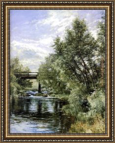 Thompson Framed Paintings - Ogunquit Maine by Alfred Thompson Bricher