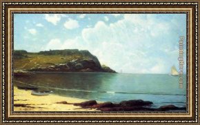 Thompson Framed Paintings - Sailing by Alfred Thompson Bricher