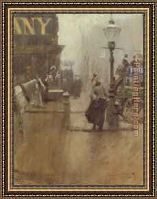 London Framed Paintings - Impressions of London by Anders Zorn