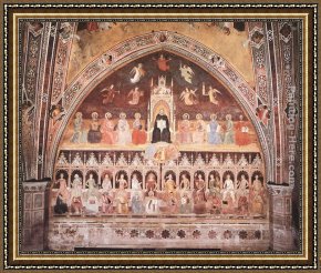 Allegory of May Triumph of Apollo Framed Paintings - Triumph of St. Thomas and Allegory of the Sciences by Andrea Bonaiuti da Firenze