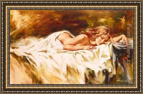 Thoughts of Springtime Framed Paintings - Intimate Thoughts by Andrew Atroshenko
