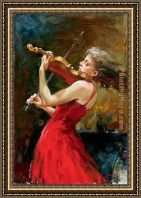 The Passion of Music Framed Paintings - The Passion of Music by Andrew Atroshenko