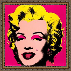 Dancers in Pink Framed Paintings - Marilyn Monroe Pink by Andy Warhol