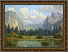 The Valley of Peace Framed Paintings - YOSEMITE VALLEY by Angel Espoy