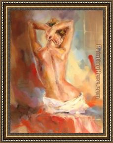 Anna Razumovskaya Framed Paintings - Anna Power Of Beauty by Anna Razumovskaya
