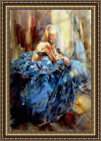 Anna Razumovskaya Framed Paintings - Dancing With a Violin 3 by Anna Razumovskaya