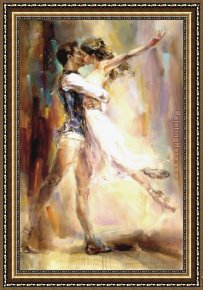 Anna Razumovskaya Framed Paintings - Love Story 2 by Anna Razumovskaya