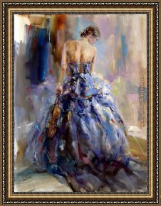 Anna Razumovskaya Framed Paintings - Love Story by Anna Razumovskaya