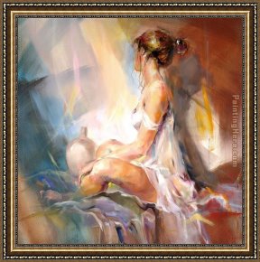 Anna Razumovskaya Framed Paintings - Melody Reflection by Anna Razumovskaya