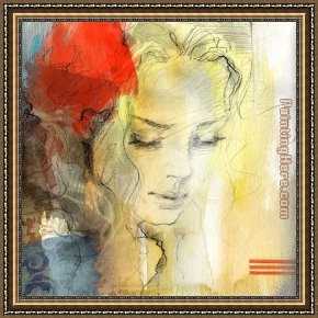 Anna Razumovskaya Framed Paintings - Modern Venus 2 by Anna Razumovskaya