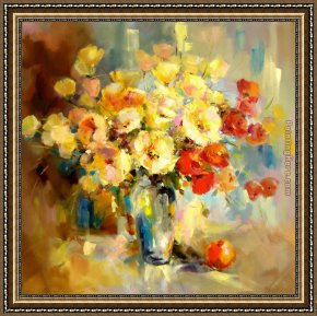 Anna Razumovskaya Framed Paintings - Morning Joy by Anna Razumovskaya