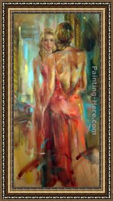 Moment,please Framed Paintings - One Moment,Please by Anna Razumovskaya