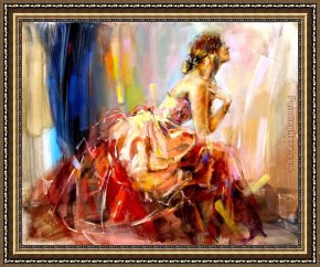 Anna Razumovskaya Framed Paintings - Praying For Love by Anna Razumovskaya