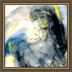 A Sense of Space I Framed Paintings - Sense of a Woman 10 by Anna Razumovskaya