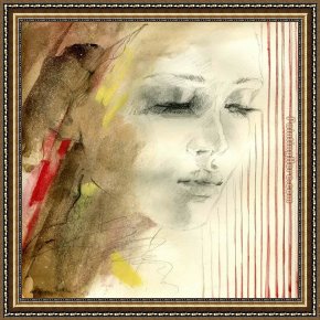 A Sense of Space I Framed Paintings - Sense of a Woman 4 by Anna Razumovskaya